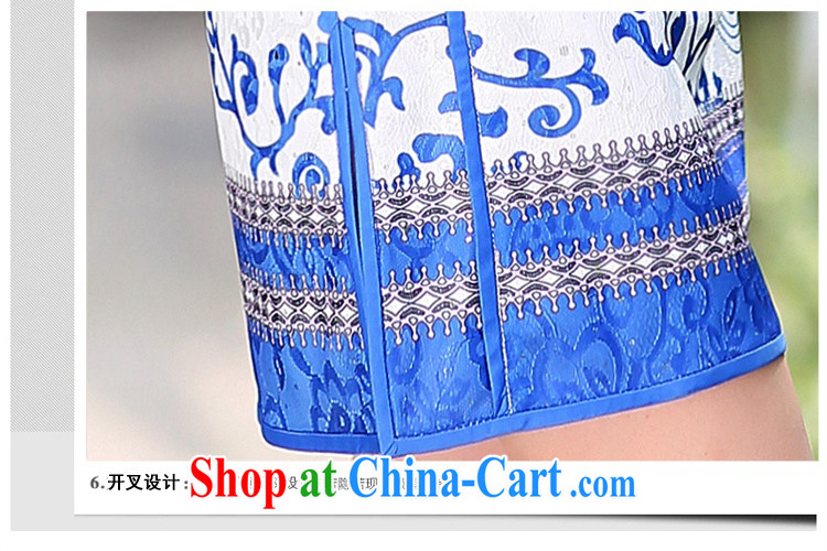 Jin Bai Lai antique dresses short skirt with classic improved cheongsam beauty graphics thin short-sleeve dress cotton the toasting service dress 4 XL pictures, price, brand platters! Elections are good character, the national distribution, so why buy now enjoy more preferential! Health