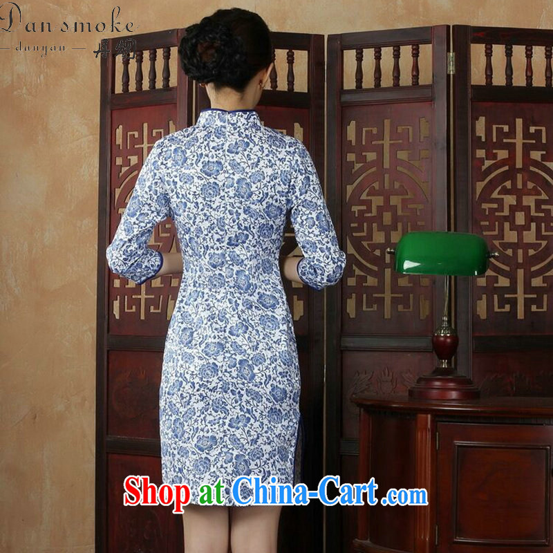 Bin Laden smoke female outfit New Chinese porcelain was the improved Chinese classical beauty cuff in everyday dresses skirts such as the color 2 XL, Bin Laden smoke, shopping on the Internet