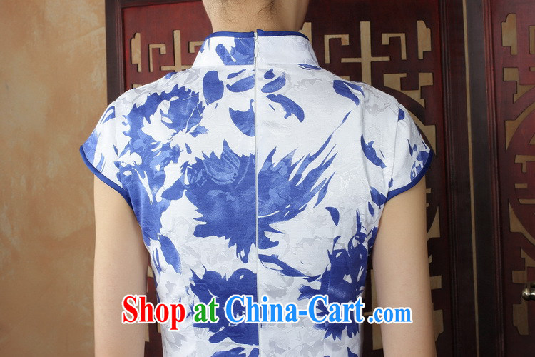 Spend the day dresses summer new female cheongsam dress Chinese improved, for cultivating blue and white porcelain goods such as the color 2 XL pictures, price, brand platters! Elections are good character, the national distribution, so why buy now enjoy more preferential! Health