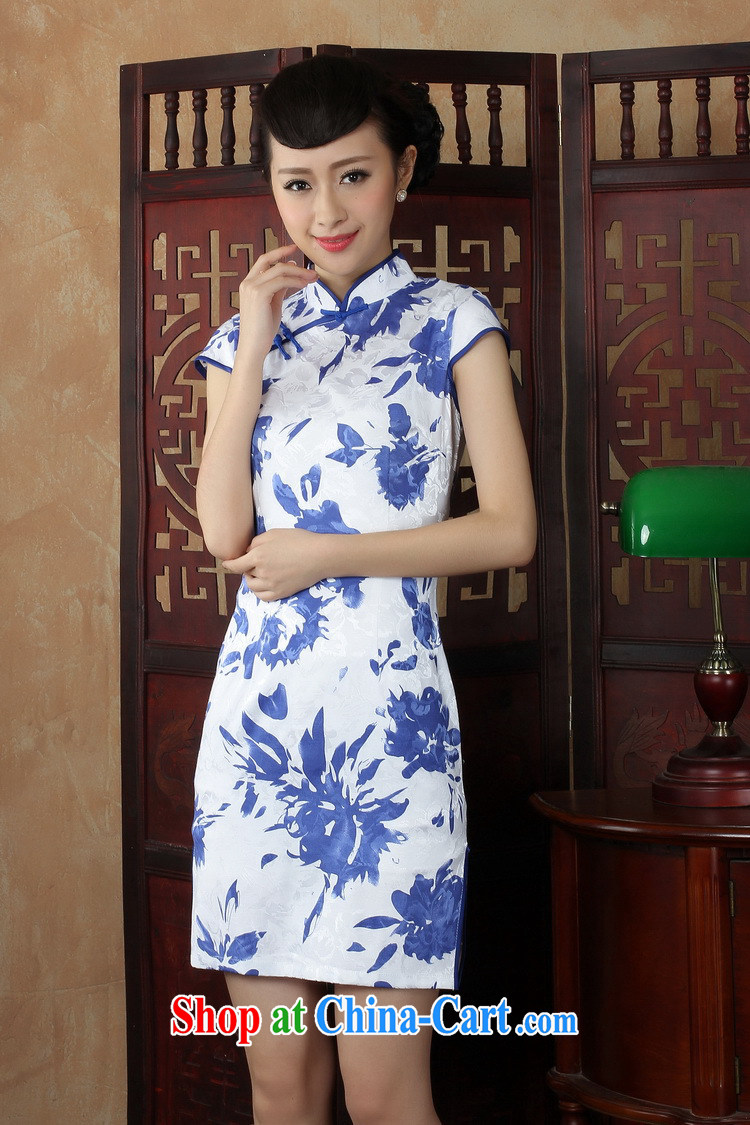 Dan smoke everyday dresses summer new women's clothing cheongsam dress Chinese improved, for cultivating blue and white porcelain goods such as the color 2 XL pictures, price, brand platters! Elections are good character, the national distribution, so why buy now enjoy more preferential! Health