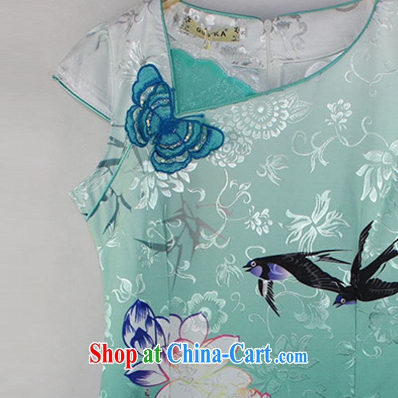 and Chuang Chuang 2015 summer dresses, stylish and cultivating the lotus the gradient improved fashion cheongsam dress 1569 Green S, and Zhuang Zhuang, shopping on the Internet