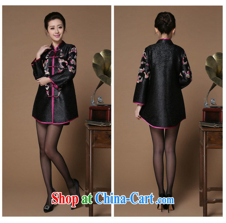 HYMN Sodom and chart National wind women's clothing 2015 spring new retro silk wrinkled Tang jackets Chinese 9 sleeveless black 4XL pictures, price, brand platters! Elections are good character, the national distribution, so why buy now enjoy more preferential! Health
