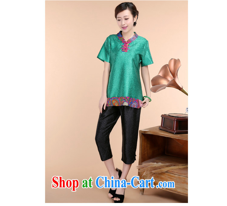 HYMN Sodom and Pratt 2015 spring and summer new high-end silk wrinkled mother loaded the code short-sleeve T-shirt green XXXL pictures, price, brand platters! Elections are good character, the national distribution, so why buy now enjoy more preferential! Health