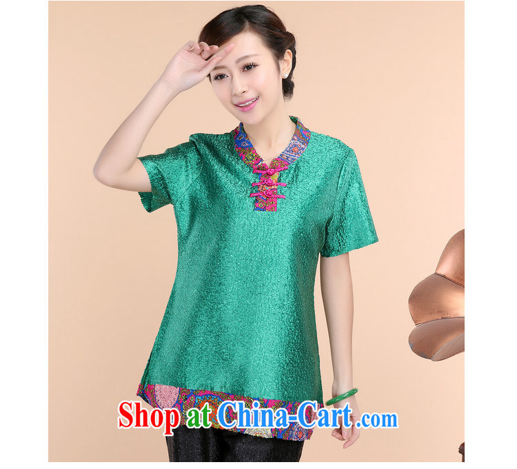 HYMN Sodom and Pratt 2015 spring and summer new high-end silk wrinkled mother loaded the code short-sleeve T-shirt green XXXL pictures, price, brand platters! Elections are good character, the national distribution, so why buy now enjoy more preferential! Health