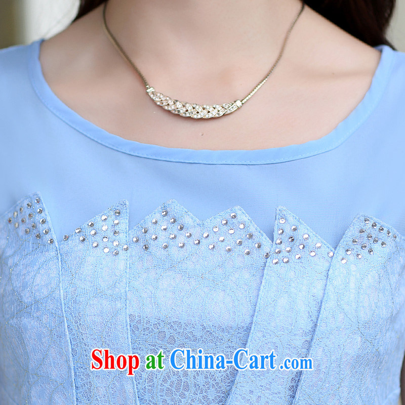 Mrs M land 2015 summer new trendy elegance beauty cheongsam dress light blue XXL, Mrs M land (SHUMILIAN), and, on-line shopping