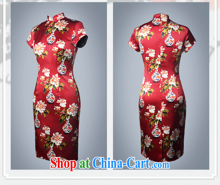 The Cayman 2015 new stylish stamp cheongsam silk sauna beauty antique vases flower cheongsam XL pictures, price, brand platters! Elections are good character, the national distribution, so why buy now enjoy more preferential! Health
