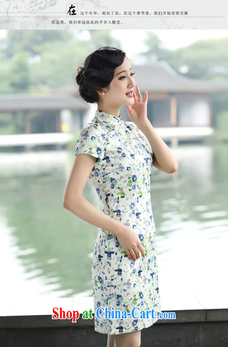 The Cayman 2015 new stylish stamp outfit sauna beauty silk elegant qipao, first of all, Chai XL pictures, price, brand platters! Elections are good character, the national distribution, so why buy now enjoy more preferential! Health