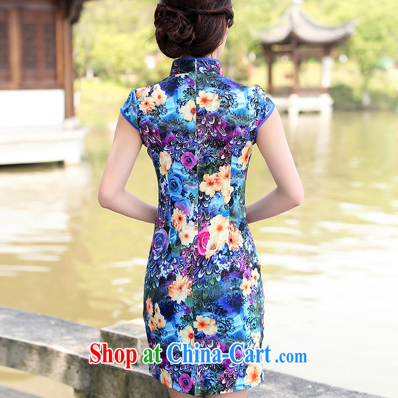 Jin Bai Lai cheongsam dress summer stylish aura 2015 Tang women pack and dress short-sleeved retro improved cheongsam 4XL idealistically Bai Lai (C . Z . BAILEE), online shopping