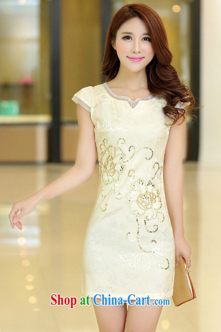 Mrs M, summer 2015 new stylish and trendy elegance beauty cheongsam dress white XL pictures, price, brand platters! Elections are good character, the national distribution, so why buy now enjoy more preferential! Health