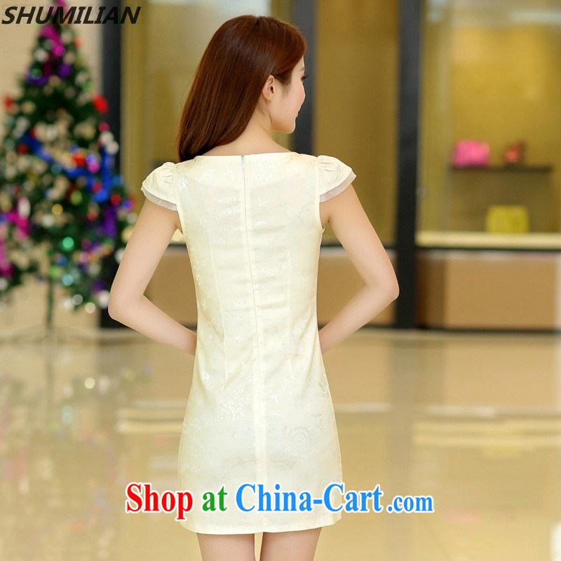 Mrs M land 2015 summer new trendy elegance beauty cheongsam dress white XL, Mrs M land (SHUMILIAN), and, on-line shopping