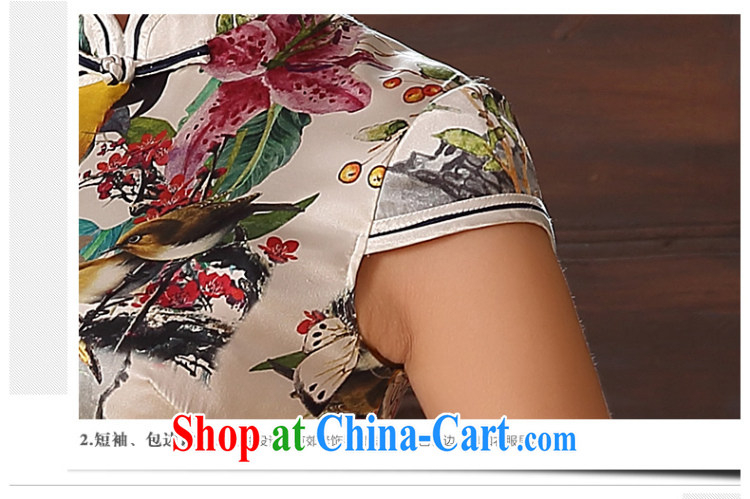 The CYD HO Kwun Tong' Hong Kong Lam 2015 new dresses summer sauna silk dress retro improved Silk Cheongsam dress suit XXL pictures, price, brand platters! Elections are good character, the national distribution, so why buy now enjoy more preferential! Health