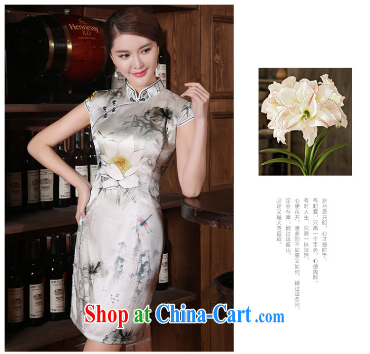 The CYD HO Kwun Tong' candidates, I would be grateful if you could summer 2015 new retro Silk Cheongsam sauna Silk Dresses QD 5406 fancy M pictures, price, brand platters! Elections are good character, the national distribution, so why buy now enjoy more preferential! Health