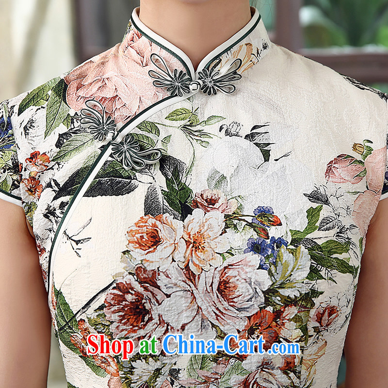 The CYD HO Kwun Tong' Ying spent summer 2015 new retro outfit spent manually buckle long cheongsam dress QD 5307 XL suit, Sau looked Tang, shopping on the Internet