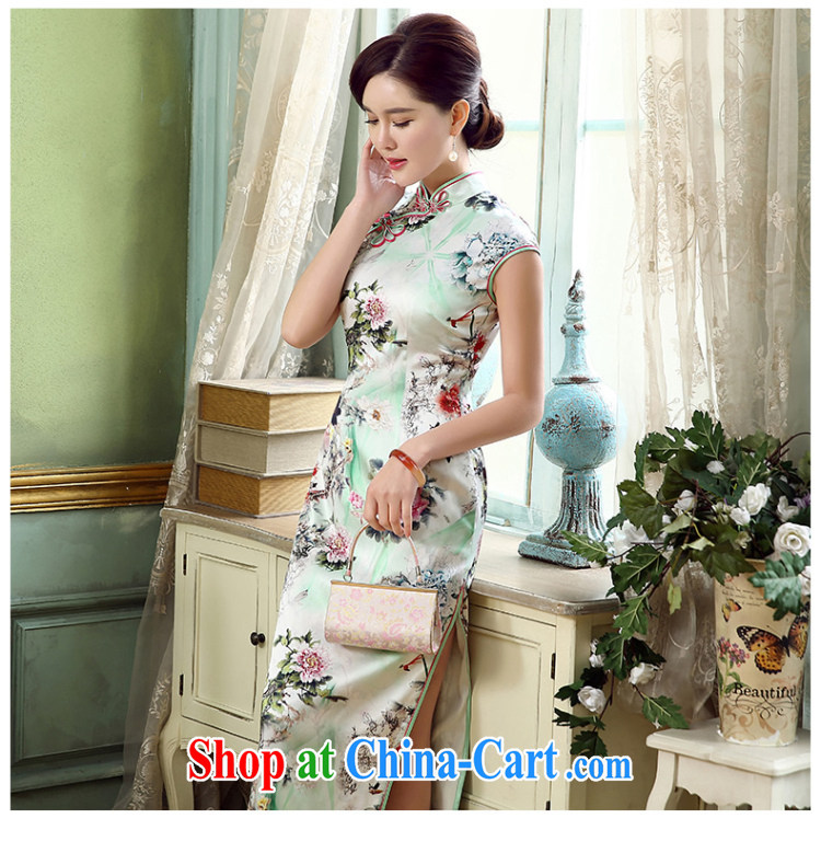 The CYD HO Kwun Tong' spending and summer 2015 long Silk Cheongsam sauna Silk Cheongsam dress retro dress skirt QD 5317 fancy M pictures, price, brand platters! Elections are good character, the national distribution, so why buy now enjoy more preferential! Health