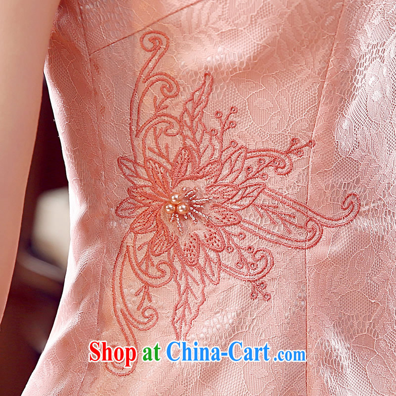 The CYD HO Kwun Tong' view Mr NGAN Kam-chuen 2015 new improved stylish dresses skirts summer retro daily dress KD 5326 pink XXL, Sau looked Tang, shopping on the Internet