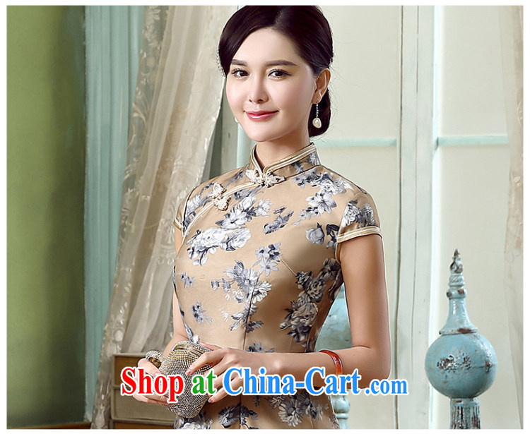 The CYD HO Kwun Tong' magic of summer 2015 new lady dresses, long, Retro improved cheongsam QD 5318 brown XL pictures, price, brand platters! Elections are good character, the national distribution, so why buy now enjoy more preferential! Health