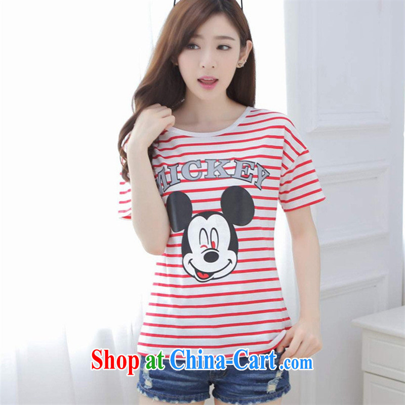 Black butterfly 2015 summer new short-sleeved Cubs cotton female T pension graphics thin female Korean 8861 BMW blue XXL