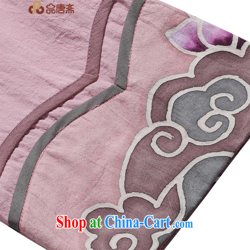 Mr Henry Tang, Id al-Fitr Chinese summer cotton the female Chinese Antique Tea Service cheongsam shirt China wind improved Han-light purple XXL, Tang ID al-Fitr, shopping on the Internet