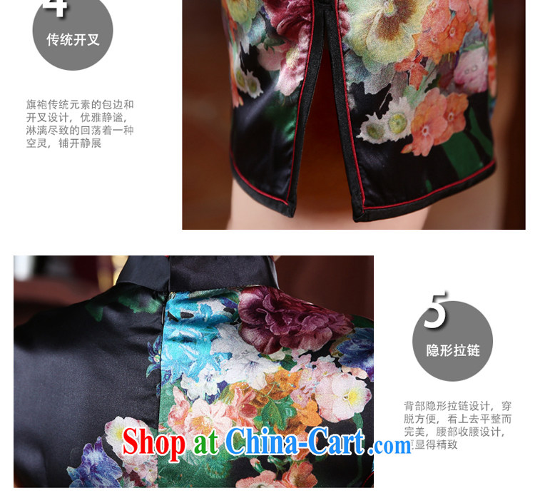 Pro-morning Silk Cheongsam dress 2015 new spring and summer daily retro sauna silk improved fashion cheongsam dress suit XL pictures, price, brand platters! Elections are good character, the national distribution, so why buy now enjoy more preferential! Health