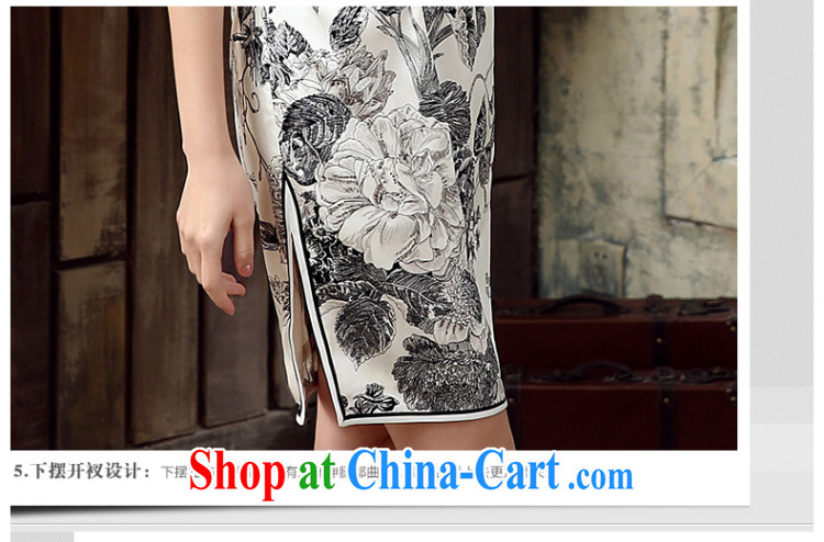 The CYD HO Kwun Tong' summer nights spent summer 2015 new upscale Silk Cheongsam dress retro dress dresses QD 5306 gray and white XXL pictures, price, brand platters! Elections are good character, the national distribution, so why buy now enjoy more preferential! Health