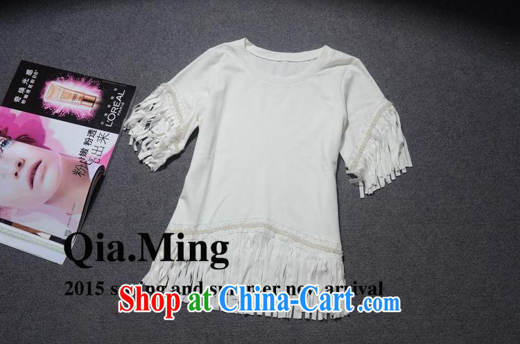 hamilton 2015 the European site spring new women with simple and stylish flow Su staple Pearl pure color T shirt T-shirt two-color GC 3170 white L pictures, price, brand platters! Elections are good character, the national distribution, so why buy now enjoy more preferential! Health