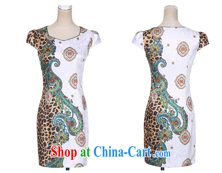 According to Tony BLAIR's 2015 summer new to spend cultivating stylish Leopard flower retro short-sleeved Chinese dresses women's clothing white XXL pictures, price, brand platters! Elections are good character, the national distribution, so why buy now enjoy more preferential! Health