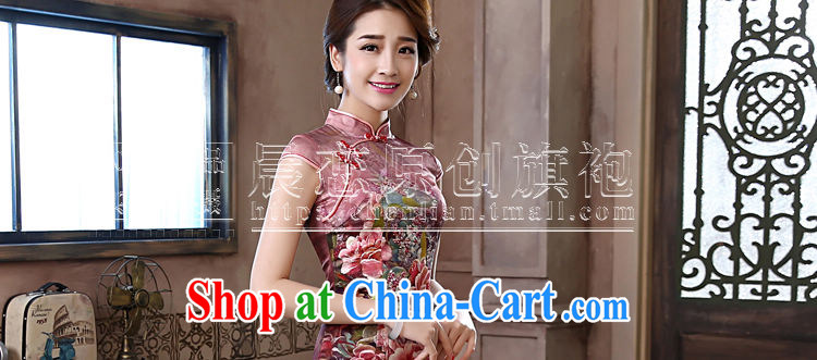 Morning, new 2015 summer retro short improved stylish double sauna silk silk Chinese qipao fine purple XL pictures, price, brand platters! Elections are good character, the national distribution, so why buy now enjoy more preferential! Health