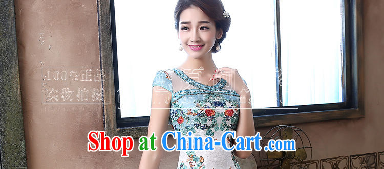 Morning, summer 2015 with new, improved Stylish retro short cheongsam dress everyday dresses Lake Blue video thin light blue XXL pictures, price, brand platters! Elections are good character, the national distribution, so why buy now enjoy more preferential! Health