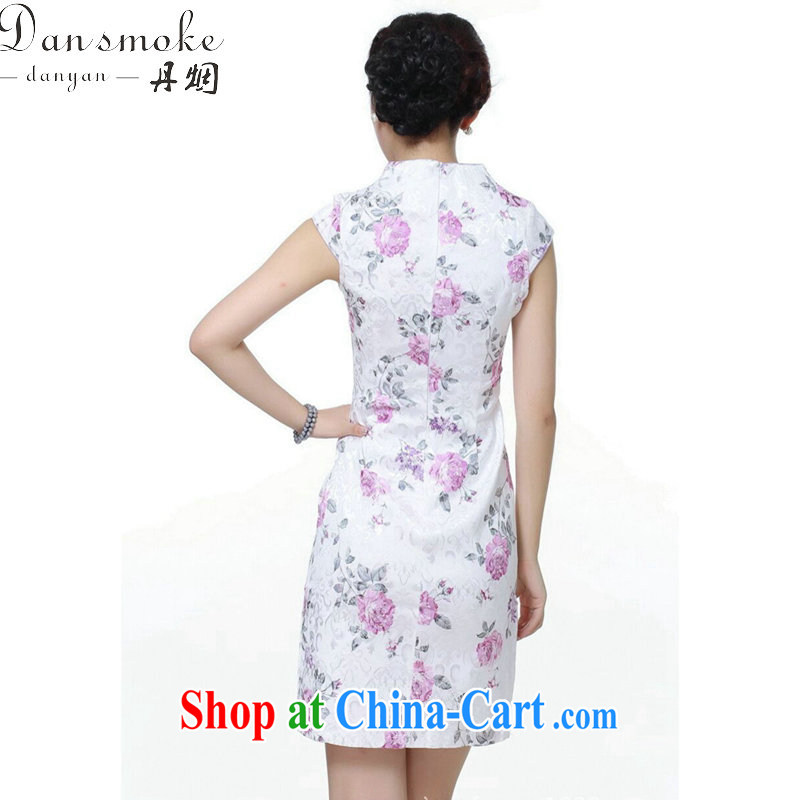 Bin Laden smoke cheongsam Tang Women's clothes summer new Chinese Dress improved version, leading to a cotton short cheongsam dress figure-color 2 XL, Bin Laden smoke, shopping on the Internet
