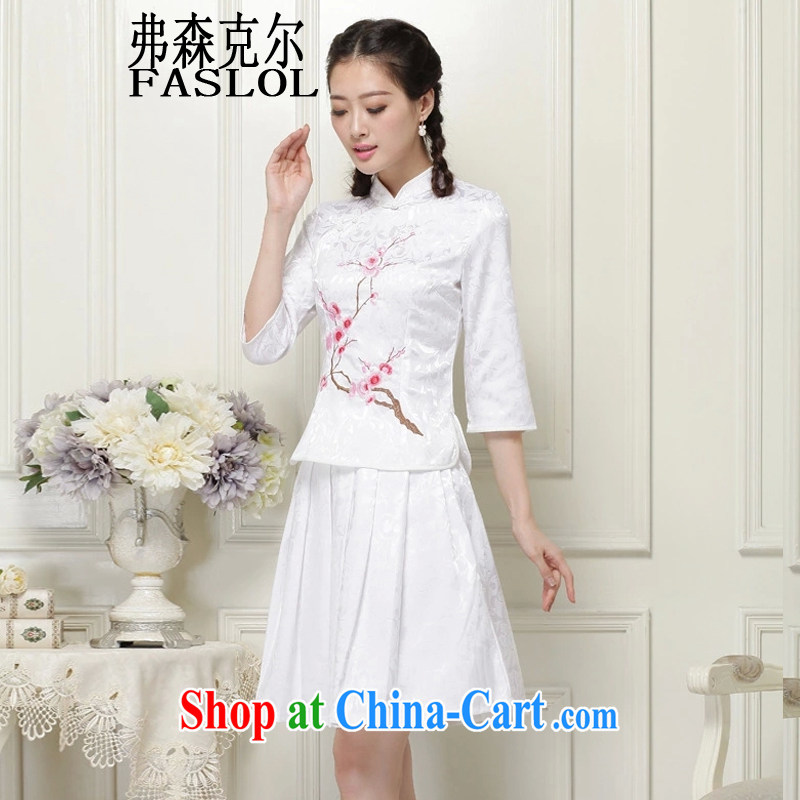Frank, Michael 2015 spring and summer new female Chinese qipao day dresses high-end retro style two-piece with 1125 pink XXL, infusion Michael (FASLOL), online shopping