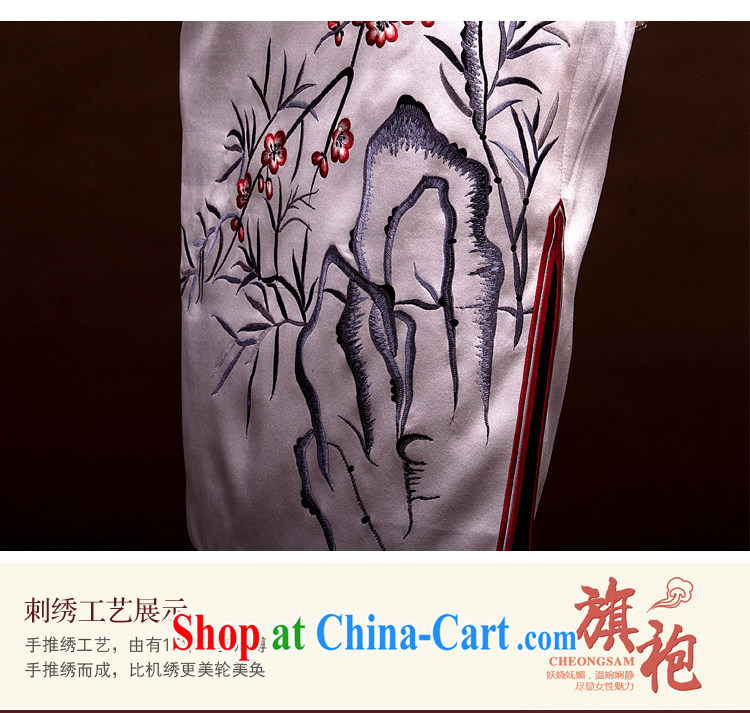 once and for all, qipao custom 2015 new improved stylish dresses short summer heavy silk embroidery cheongsam dress black-and-white gradient tailored 20 Day Shipping pictures, price, brand platters! Elections are good character, the national distribution, so why buy now enjoy more preferential! Health