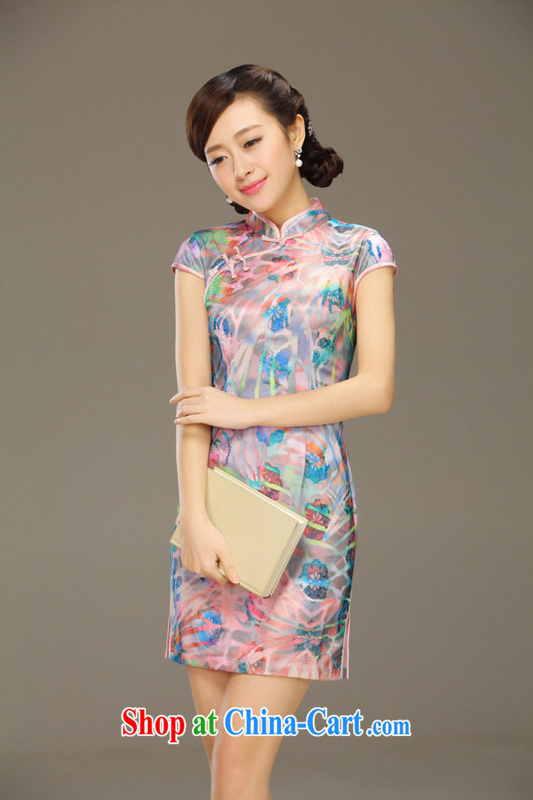 Slim li know Yee-kam Ethnic Wind cheongsam dress girls lace dress new improved stylish Chinese short-sleeved daily QLZ Q 15 6005 Yee-kam XXL pictures, price, brand platters! Elections are good character, the national distribution, so why buy now enjoy more preferential! Health