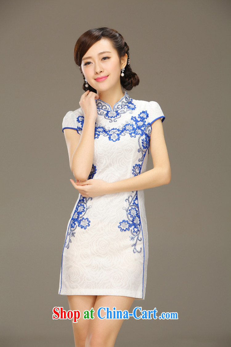Slim li know flow screen summer 2015 classic improved stylish retro beauty graphics thin short cheongsam dress QLZ Q 15 6041 screen flow XXL pictures, price, brand platters! Elections are good character, the national distribution, so why buy now enjoy more preferential! Health