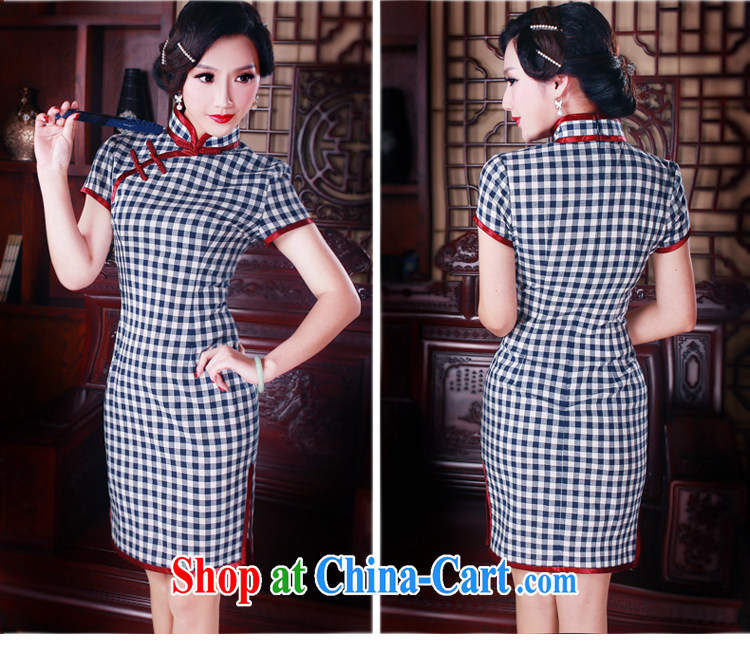 Sporting Goods wind skirt 2015 summer improved stylish cotton cultivation the cheongsam dress retro dresses 5033 cyan XXL pictures, price, brand platters! Elections are good character, the national distribution, so why buy now enjoy more preferential! Health