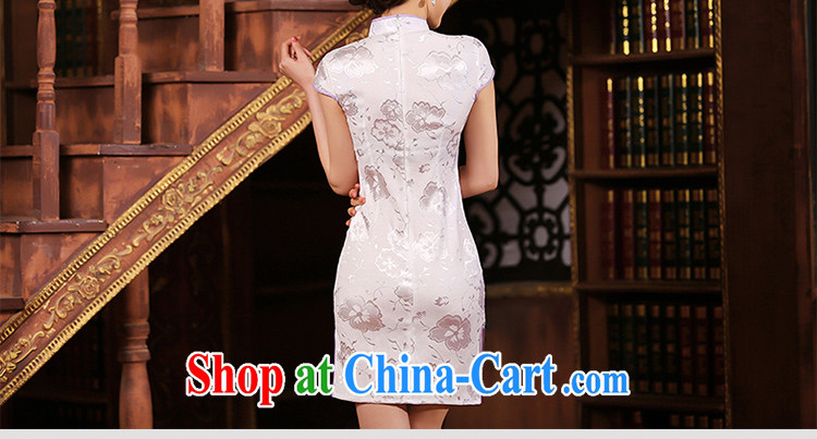 Love spell Fort Lauderdale 2015 new summer new retro short cheongsam stylish improved ethnic wind linen embroidery cheongsam dress yellow S (78/ 64/84, pictures, price, brand platters! Elections are good character, the national distribution, so why buy now enjoy more preferential! Health