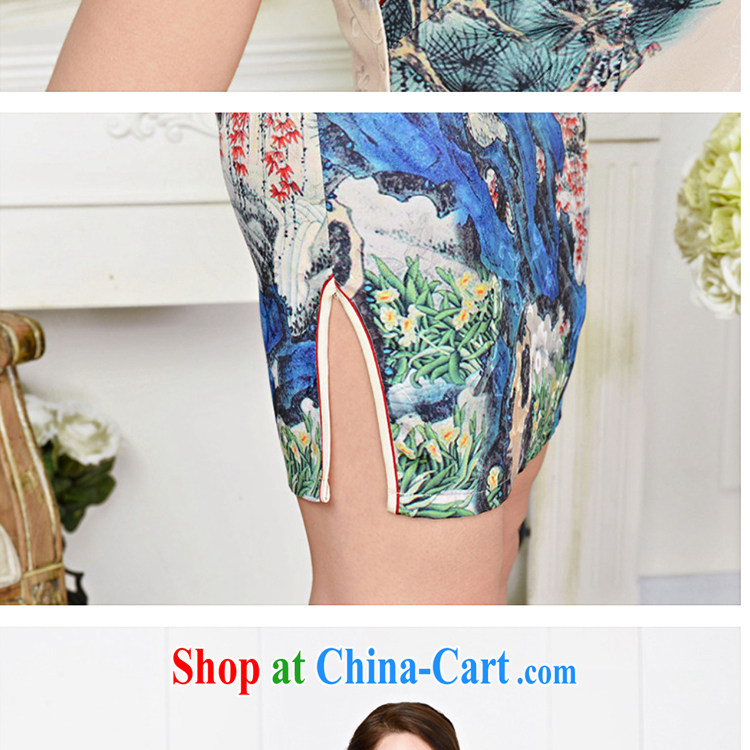 Refreshing new Ethnic Wind elegant low the forklift truck serving toast improved cheongsam dress summer T-shirt dresses girls pictures, price, brand platters! Elections are good character, the national distribution, so why buy now enjoy more preferential! Health