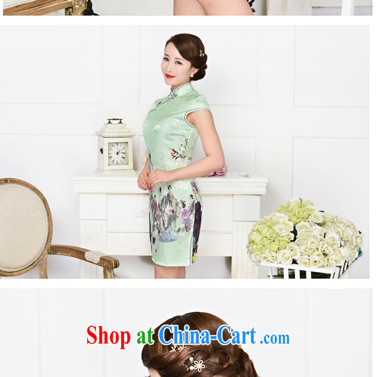 Refreshing new Ethnic Wind elegant low the forklift truck serving toast improved cheongsam dress summer T-shirt dresses girls pictures, price, brand platters! Elections are good character, the national distribution, so why buy now enjoy more preferential! Health