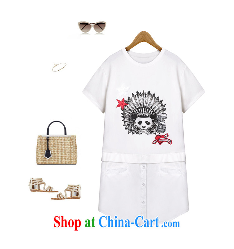 hamilton 2015 European site summer new women round-collar short-sleeve Panda pattern, with stitching A field stylish T pension female white L pictures, price, brand platters! Elections are good character, the national distribution, so why buy now enjoy more preferential! Health