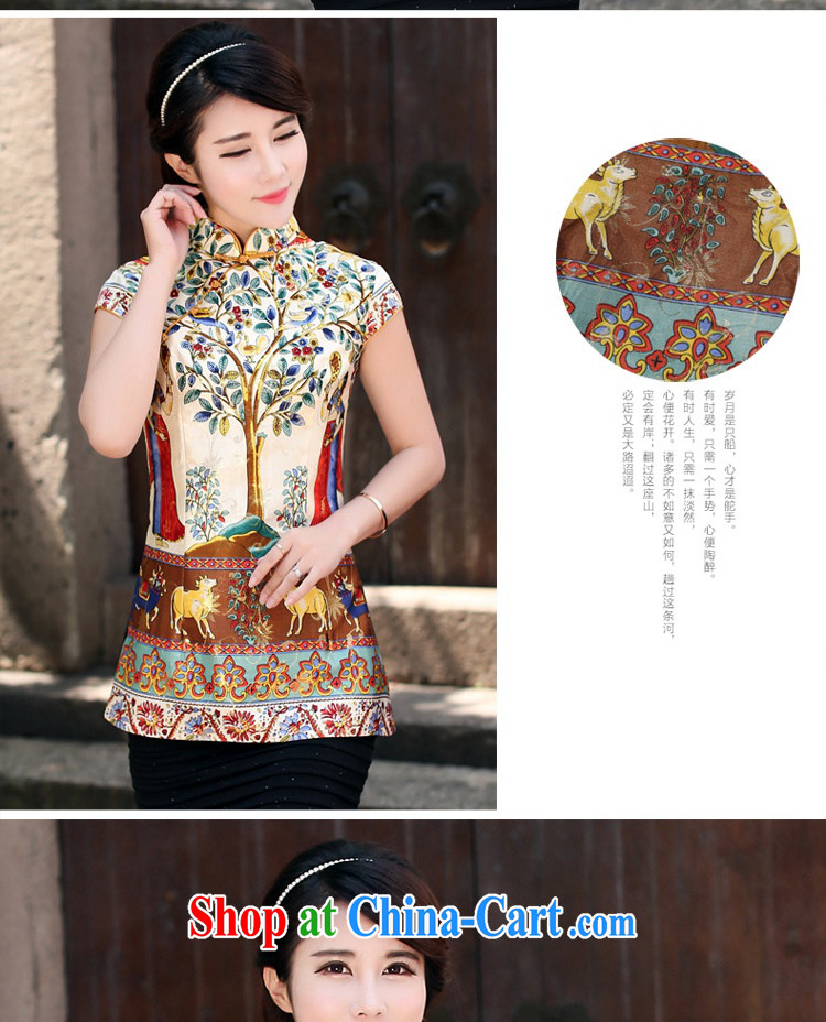 Jin Bai Lai cheongsam improved T-shirt dragon robe new short-sleeved clothes cotton the temperament retro summer the Evening Dress Shirt tree-yi 4XL pictures, price, brand platters! Elections are good character, the national distribution, so why buy now enjoy more preferential! Health