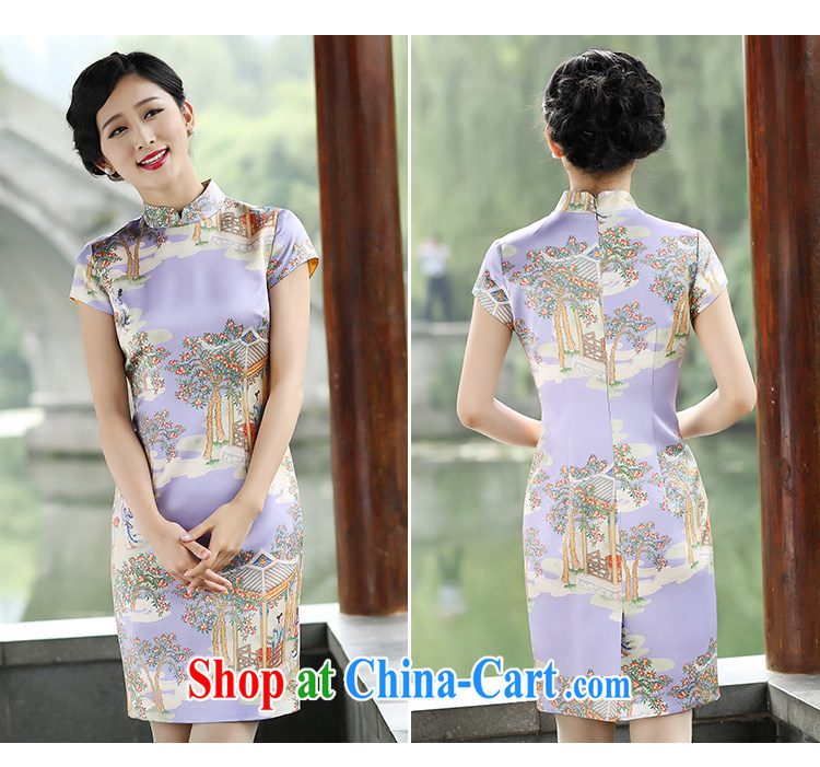 The Cayman 2015 new stylish robes sauna silk fine stamp beauty and elegant qipao fairies picker peach purple XL pictures, price, brand platters! Elections are good character, the national distribution, so why buy now enjoy more preferential! Health