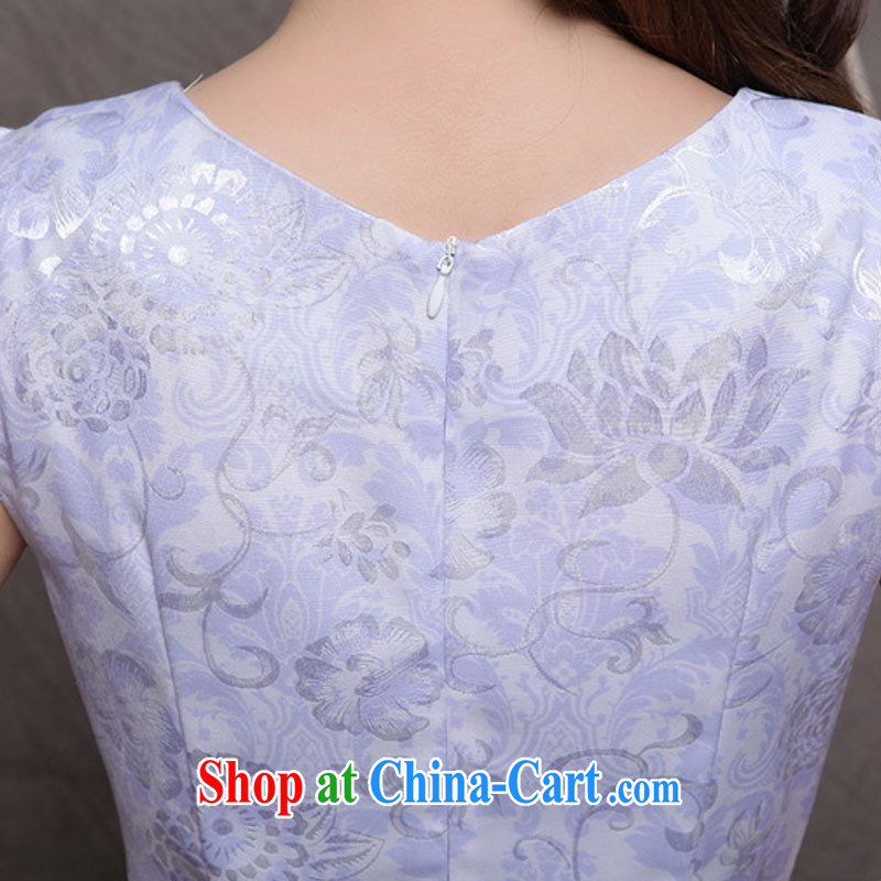 to Lin, summer 2015 new high-end antique ethnic stylish Chinese qipao dress beauty graphics thin dresses qipao 9902 violet S, Catherine Deneuve, shopping on the Internet