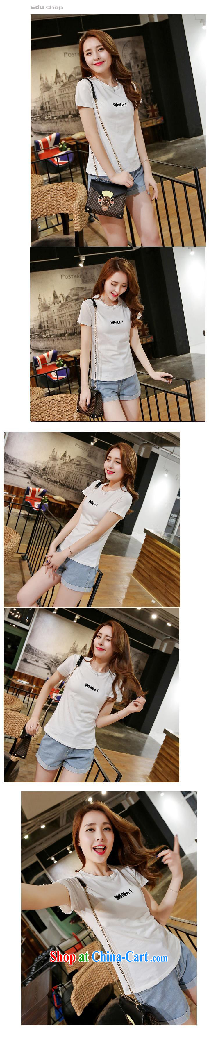 Deloitte Touche Tohmatsu store sunny summer 2015 new female Korean Beauty solid T-shirt with letters T cotton shirts female short-sleeved white zmcx L 855 pictures, price, brand platters! Elections are good character, the national distribution, so why buy now enjoy more preferential! Health