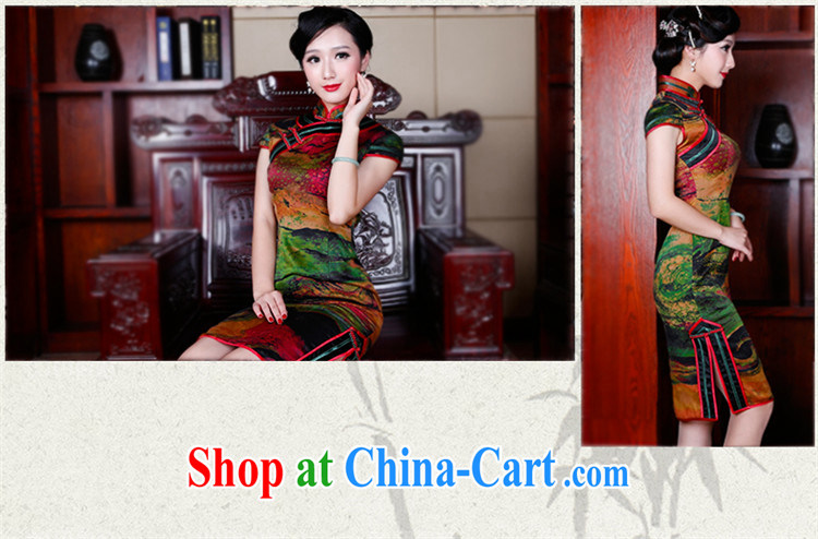 Sporting high wind silk fragrant cloud yarn Chinese classical cheongsam dress elegant qipao beauty 5240 fancy XL pictures, price, brand platters! Elections are good character, the national distribution, so why buy now enjoy more preferential! Health