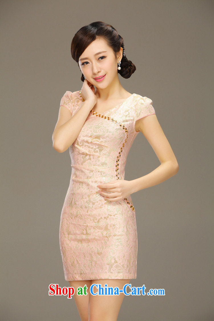 Slim li know dance with cheongsam dress stylish summer improved short daily retro beauty lace summer dress girls QLZ Q 15 6024 dance with XXL pictures, price, brand platters! Elections are good character, the national distribution, so why buy now enjoy more preferential! Health