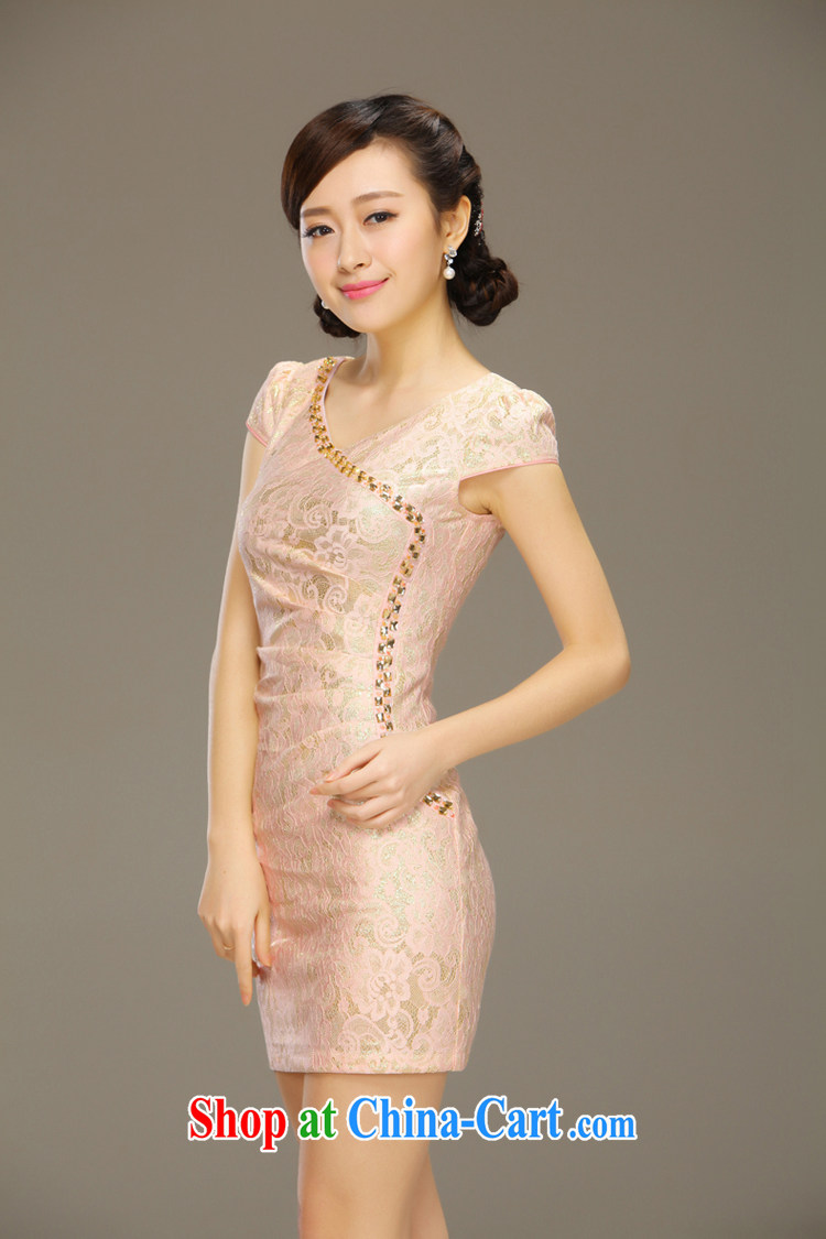 Slim li know dance with cheongsam dress stylish summer improved short daily retro beauty lace summer dress girls QLZ Q 15 6024 dance with XXL pictures, price, brand platters! Elections are good character, the national distribution, so why buy now enjoy more preferential! Health