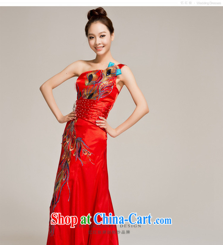 Recall that the red makeup and stylish single shoulder wedding dresses red spring and summer bridal toast serving Chinese qipao long dress Q 12,059 red XL pictures, price, brand platters! Elections are good character, the national distribution, so why buy now enjoy more preferential! Health