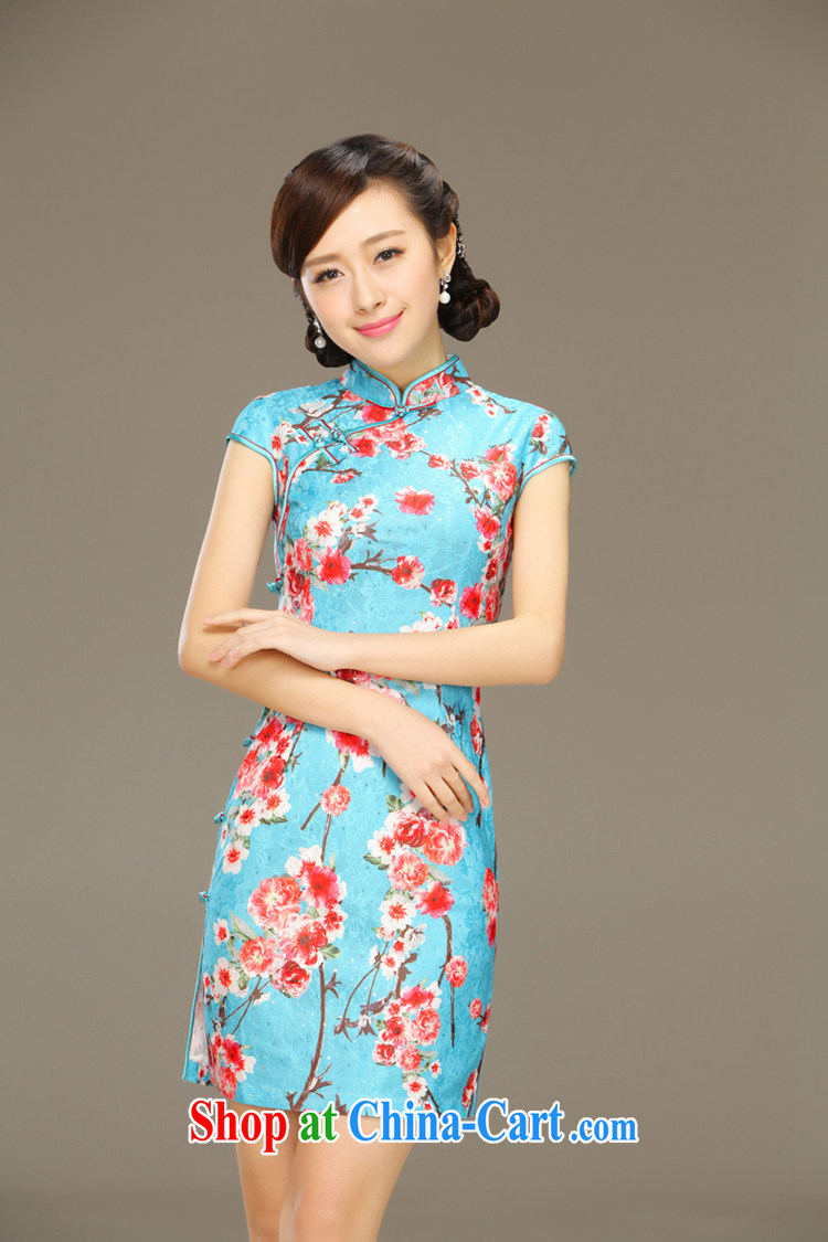 Slim li know that Zhang Qinsheng blue spring summer short dresses improved cultivation daily dress Stylish retro dresses QLZ Q 15 6031 Zhang Qinsheng blue XXL pictures, price, brand platters! Elections are good character, the national distribution, so why buy now enjoy more preferential! Health