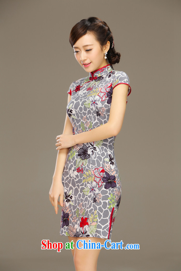 Slim li know Hong Kong yoga spring and summer retro improved cotton Ma ethnic wind women's clothing new short linen cheongsam dress QLZ Q 15 6032 Hong Kong yoga XXL pictures, price, brand platters! Elections are good character, the national distribution, so why buy now enjoy more preferential! Health