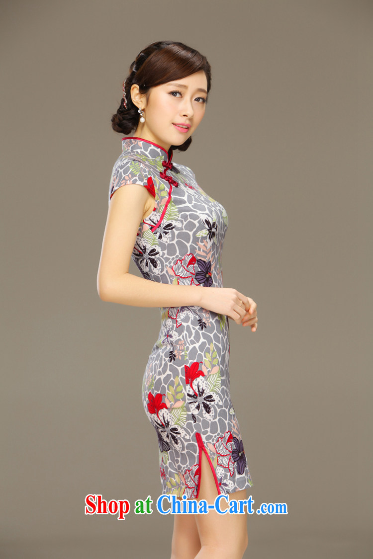 Slim li know Hong Kong yoga spring and summer retro improved cotton Ma ethnic wind women's clothing new short linen cheongsam dress QLZ Q 15 6032 Hong Kong yoga XXL pictures, price, brand platters! Elections are good character, the national distribution, so why buy now enjoy more preferential! Health