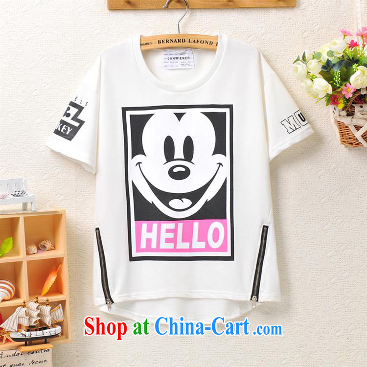 Qin Qing store 2015 summer new Korean cute smiley face zip letters, stamp duty short-sleeved shirt T female black are code pictures, price, brand platters! Elections are good character, the national distribution, so why buy now enjoy more preferential! Health